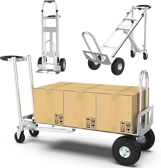 3in1 Convertible Hand Truck Dolly Cart, 880 lb Aluminum Hand Trucks Heavy Duty by HIMcup