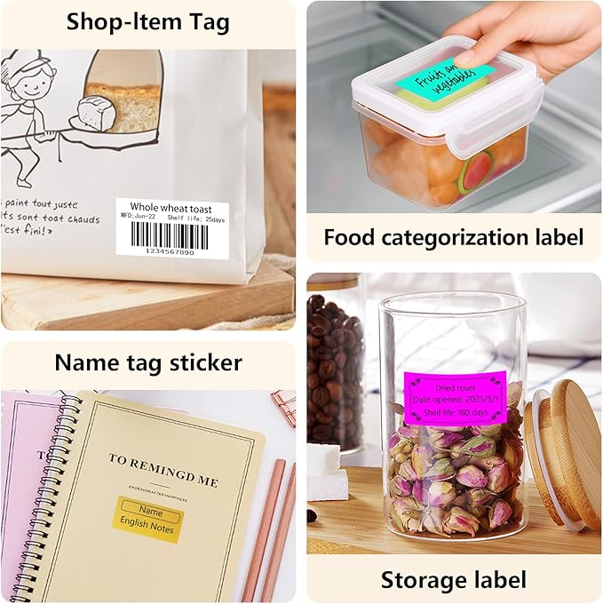 1x2 inch Blank Removable Freezer Labels Printable Rectangle Stickers 500PCS - Image 6