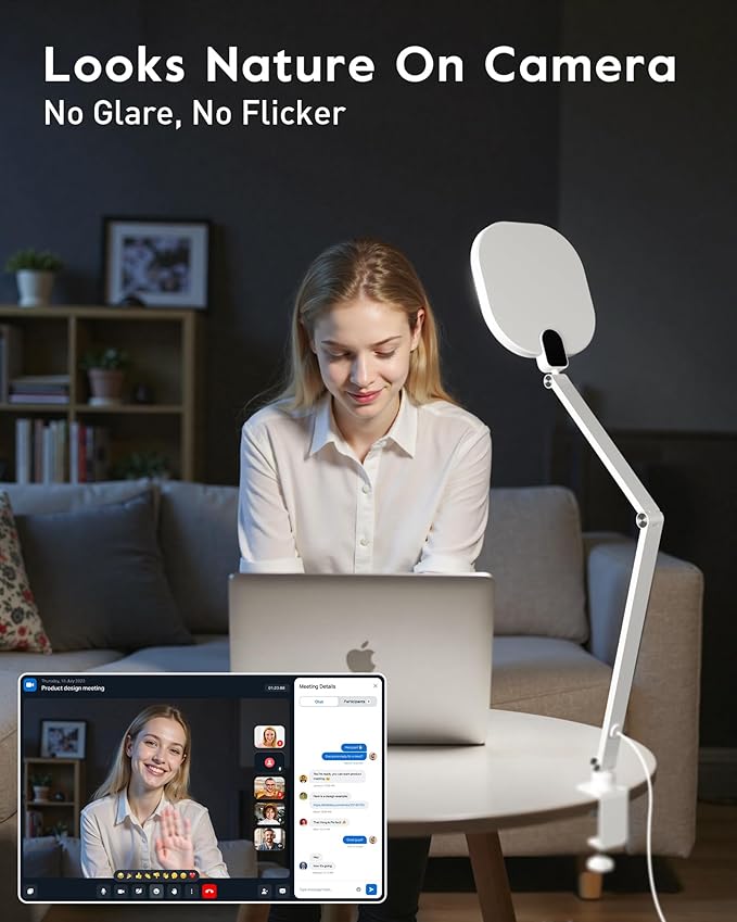 Led Desk Lamp with Clamp, 1200LM Dimmable Home Office Desktop Light, - Image 6