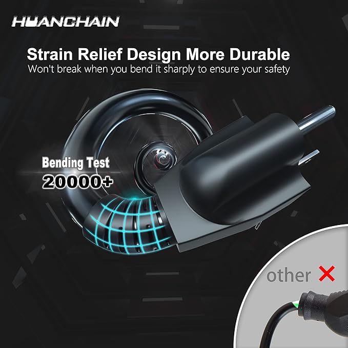 HUANCHAIN 6 FT（2 Pack） 16 Gauge Black Indoor Outdoor Extension Cord Waterproof - Image 2