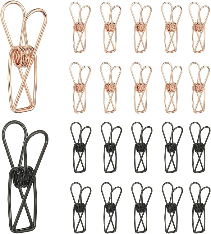 PATIKIL 50Pcs Paper Office Binder Clips, 1.26" Small Metal Wire Hollow Out by PATIKIL