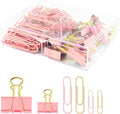 Cute Paper Clips Binder Clips Combo Set, 165 Psc, Cute Office Supplies Set by CREECHWA