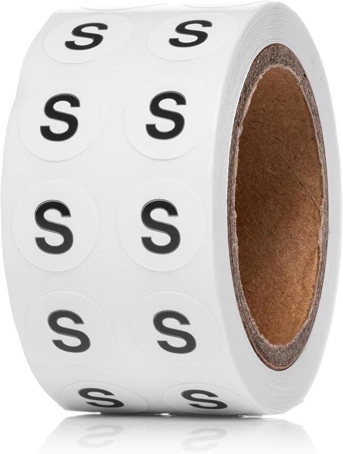 1000pcs Letter S Stickers, 0.5" Letter Sticker Dot Labels - Image 2