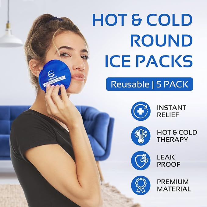 Reusable Round Hot and Cold Gel Ice Packs - Image 2