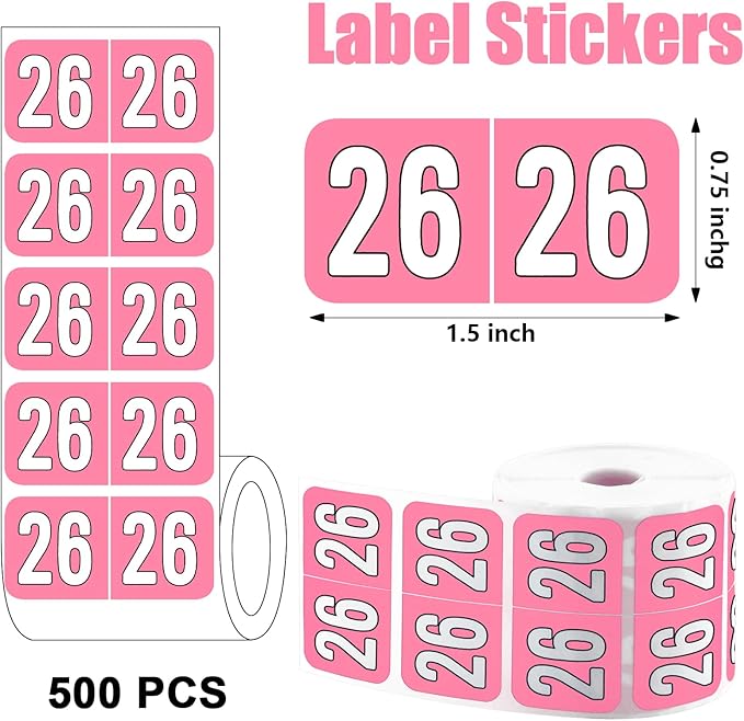 500 Pcs 2026 Year Stickers, Waterproof File Folder Labels, Self-Adhesive - Image 2