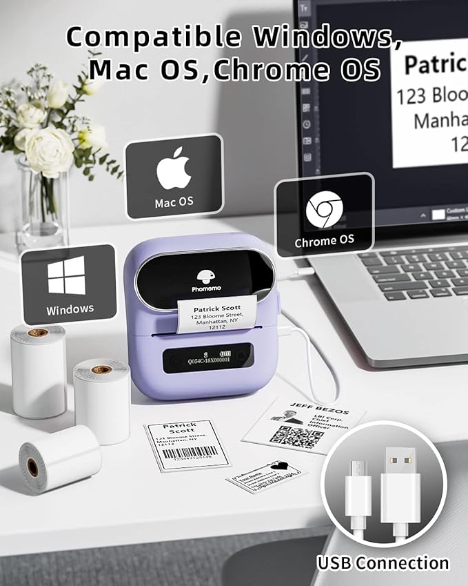 Phomemo Label Maker, Small Business, Portable Label Maker Machine - Image 4
