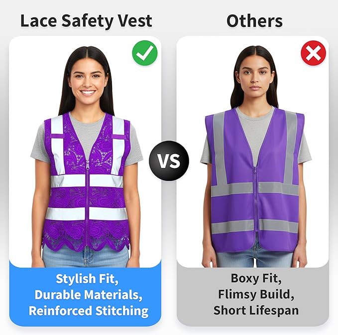 Lace-Mesh Safety Vest for Women & Men - Image 6