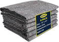 Padded XL Moving Blankets, 6 Pack, Heavy Duty, Eco-Friendly Pads by PackRite