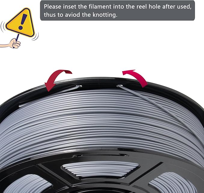 iSANMATE 3D Printer Filament ASA 1KG, UV & Weather Resistant Silver ASA - Image 3