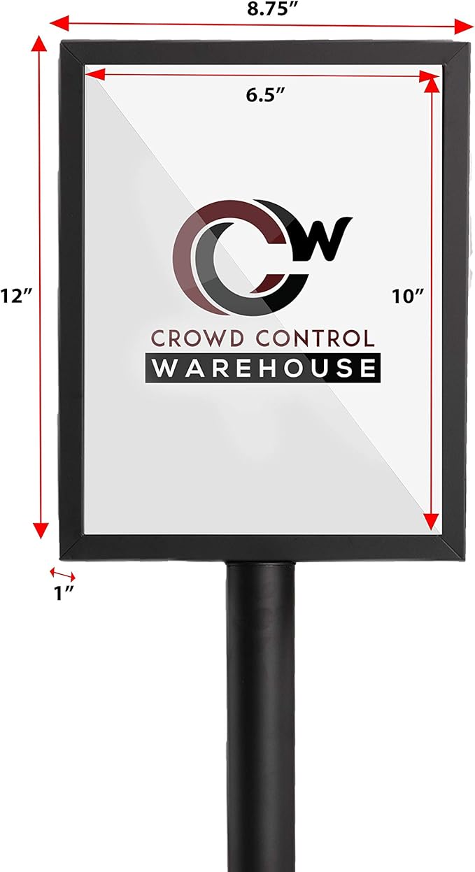 Crowd Control Warehouse Pedestal Standing Floor Sign Frame - Image 2