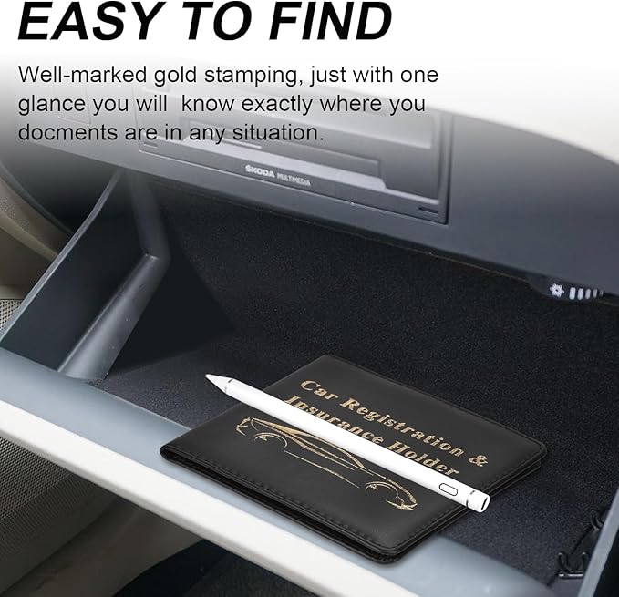 Cacturism Car Registration and Insurance Holder, Vehicle Glove Box Car - Image 5