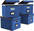 Huolewa Decorative File Organizer Boxes Office Document Storage by Huolewa