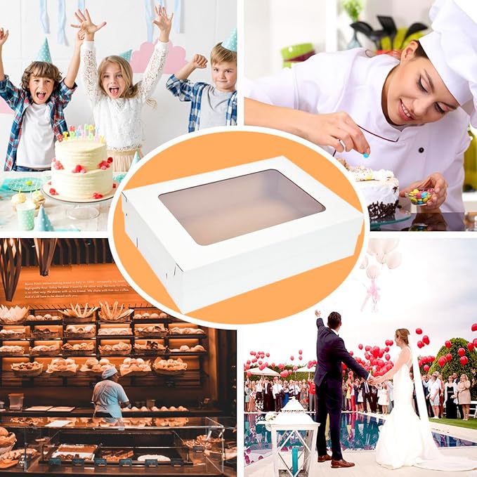 JJO 6 Pack 20x14x5 Inches Sheet Cake Box - Image 6