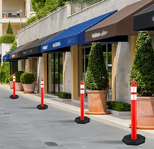 6PACK BESEA Traffic Delineators Cone 42”High Orange Traffic Safety Delineator - Image 5