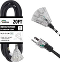3-Outlets Indoor Outdoor Extension Cord Weatherproof by HONDERSON