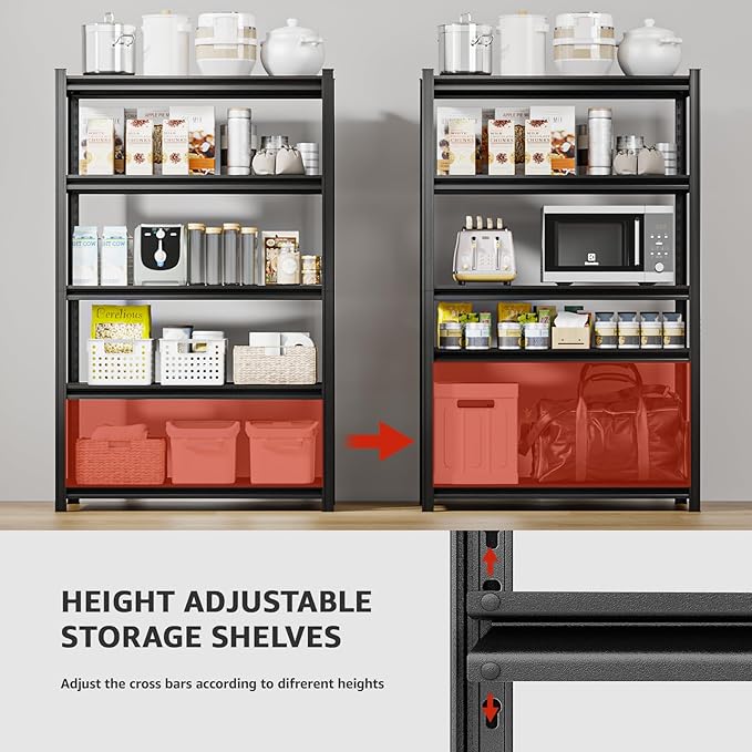 5-Tier 35" W x 15.8" D x 72" H Garage Shelving 3000LBS Storage Shelves Heavy - Image 6
