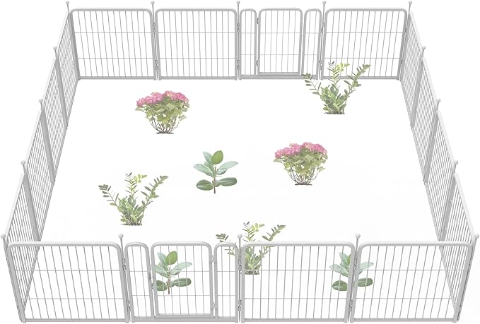 FXW Garden Fence Outdoor for The Yard – 24in x 30.4ft Heavy Duty Metal Animal by FXW