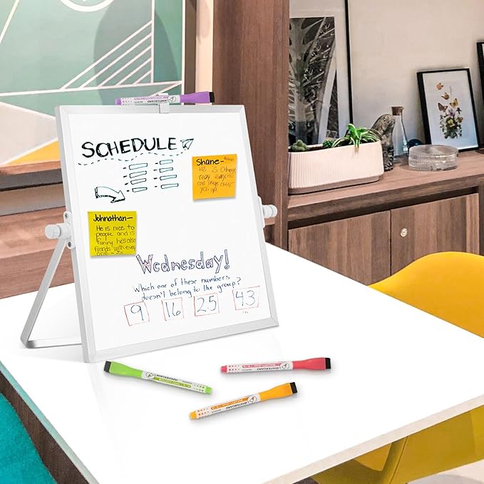 Dry Erase Magnetic White Board, Portable Small Whiteboard Set - Image 5