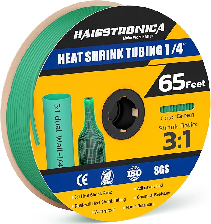 haisstronica 3:1 Heat Shrink Tubing, Shrink Ratio Adhesive Lined Marine Grade by HAISSTRONICA