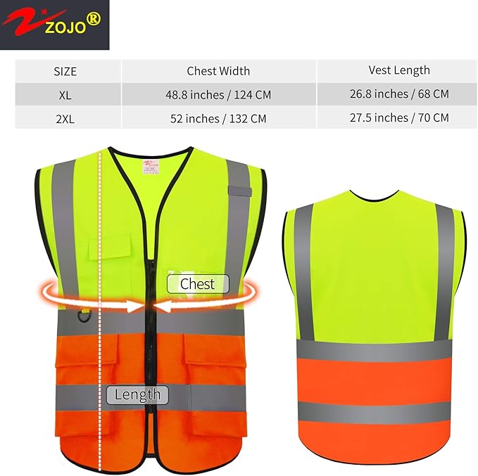 zojo High Visibility Safety Vests - Image 2