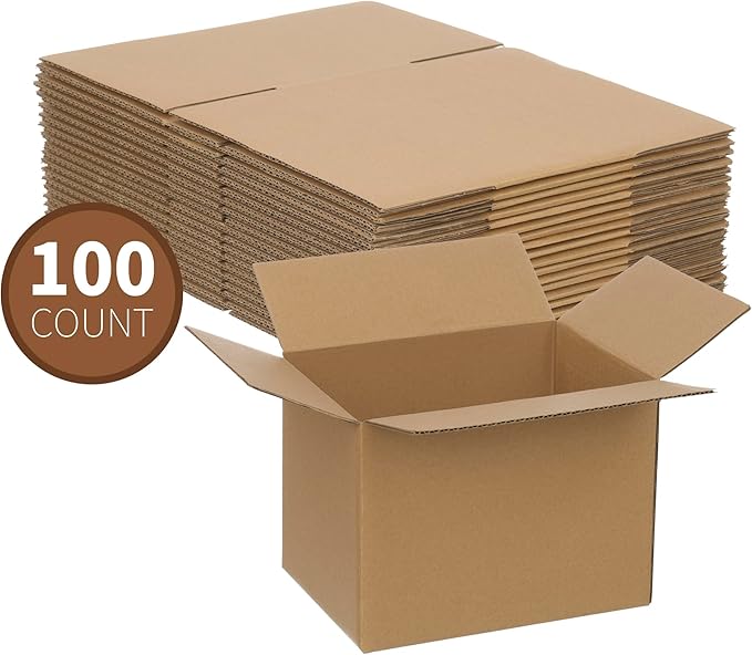 FARRAY 100 Pack 8x6x6 inches Shipping Boxes, Study Corrugated Small Cardboard - Image 5