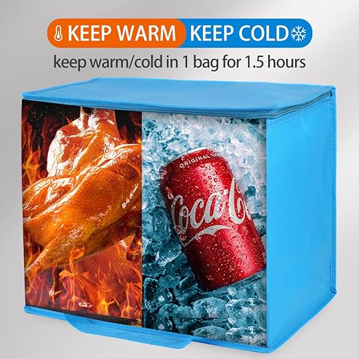 Bodaon 2-Pack Insulated Reusable Grocery Shopping Bag, X-Large Food Delivery - Image 3