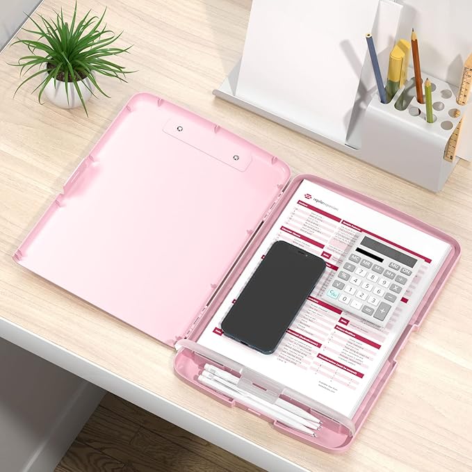 Rimilak Plastic Clipboard with Storage, 8.5 x 11″ High Capacity Folio Nursing - Image 7