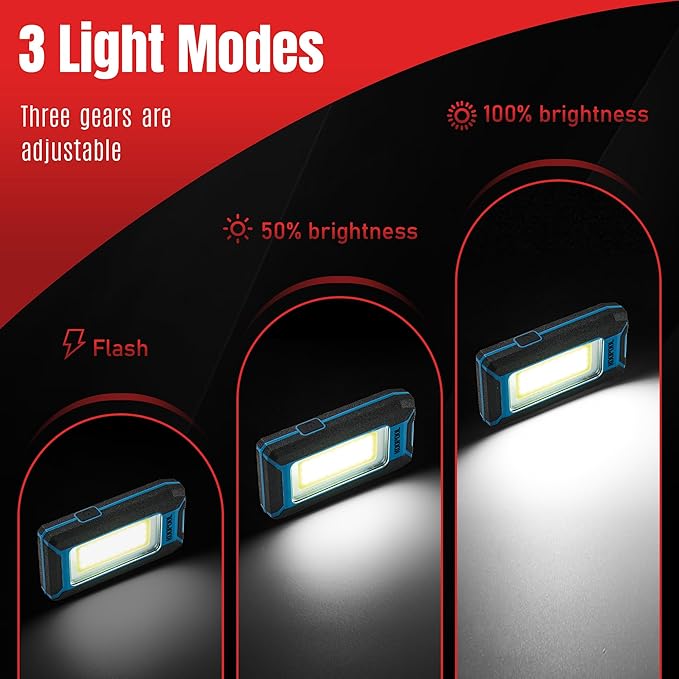 2-pack Magnetic Work Light, Rechargeable LED Flashlight, Portable Lights - Image 4