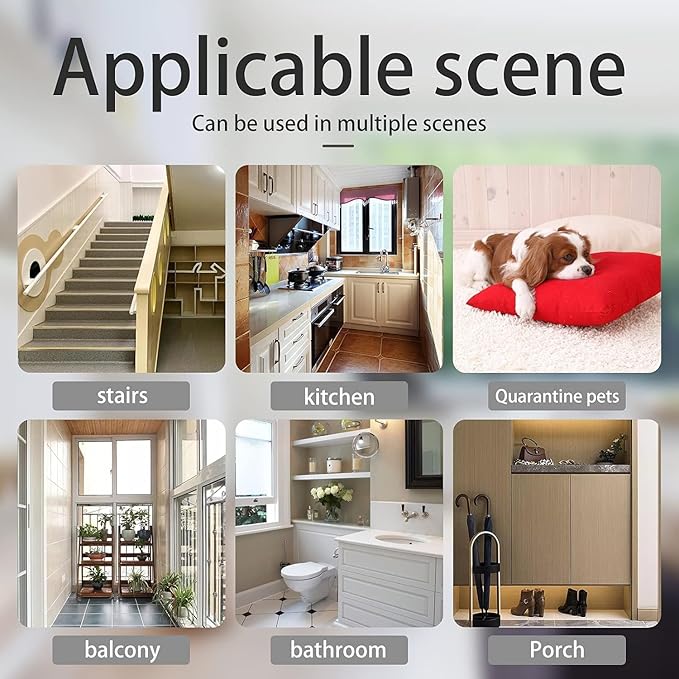 Baby Gate for Stairs 29.13"-33.86" Wide Dog Gates for Doorways Pressure Mounted - Image 6