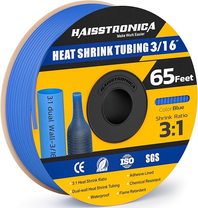 haisstronica 3:1 Heat Shrink Tubing, Shrink Ratio Adhesive Lined Marine Grade by HAISSTRONICA