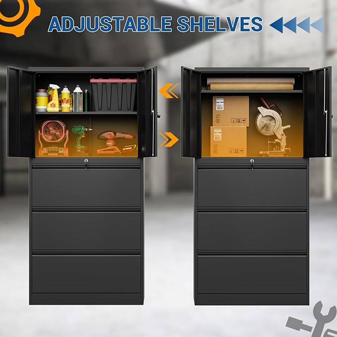 3 Drawers Lateral File Cabinet - Image 6