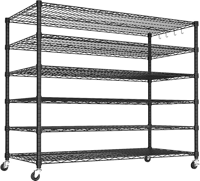 PrimeZone 6 Tier 80.7"H x 55.5"W x 24"D Wire Shelving by PrimeZone
