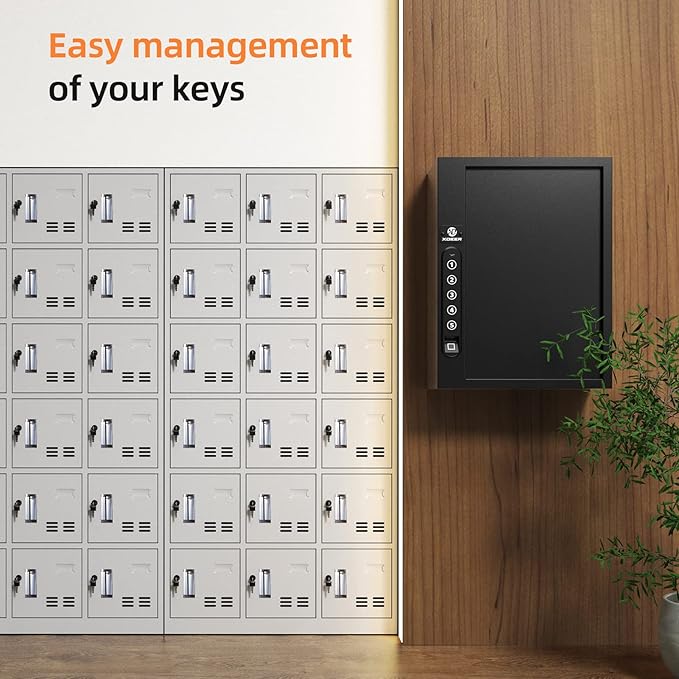 XDeer 60-Key Biometric Lock Box, Wall Mount - Image 10