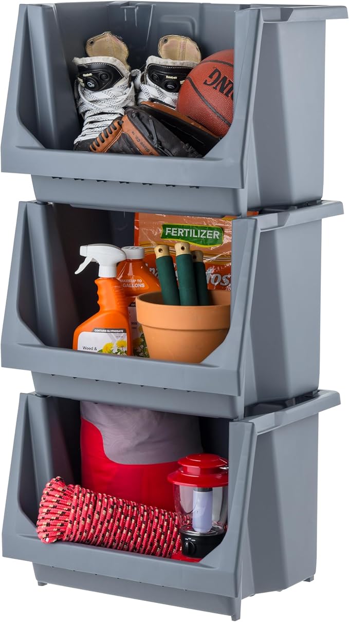 IRIS USA Open Front Storage Bins, Large by IRISUSA