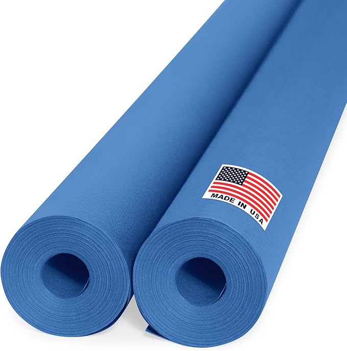 36" x 1200" Dark Blue Kraft Paper Roll, 45 lbs Thickness, Made in USA Colored by Paclord