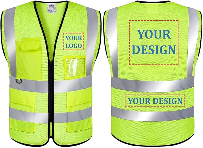 Mesh Safety Vest Custom Logo Class 2 High Visibility Reflective Vest by BeautyWill