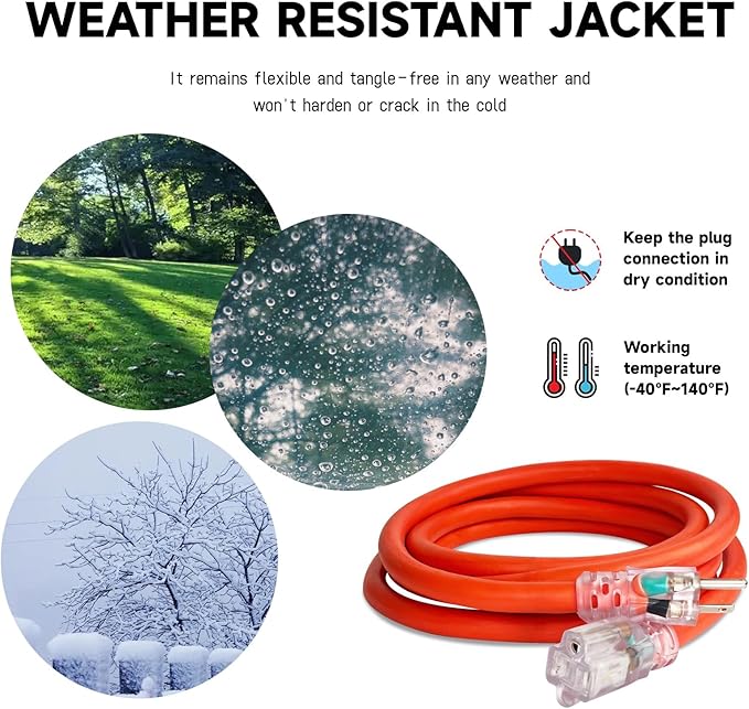 EP 10 Ft Lighted Outdoor Extension Cord - Image 6