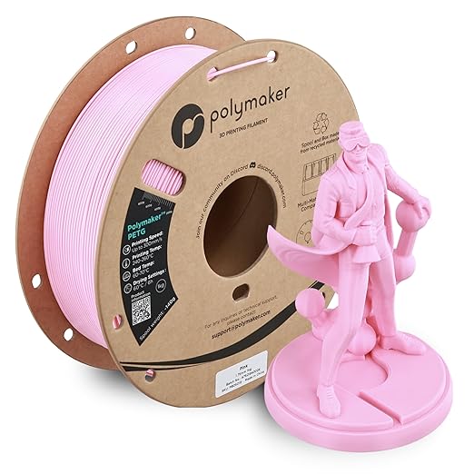 Polymaker PETG Pink 3D Printer Filament 1.75mm 1kg, High Speed PETG up to by Polymaker