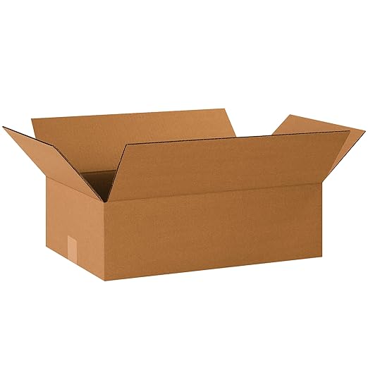 TAPE LOGIC 20 x 12 x 6 Corrugated Cardboard Boxes, Flat 20"L x 12"W x 6"H by TapeLogic