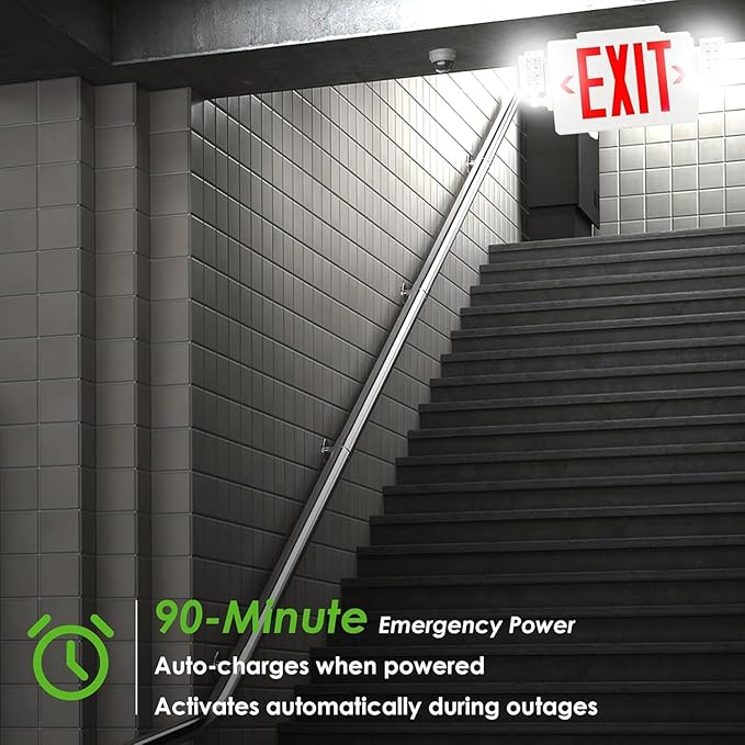 Gruenlich LED Combo Exit Sign, Emergency Light - Image 3