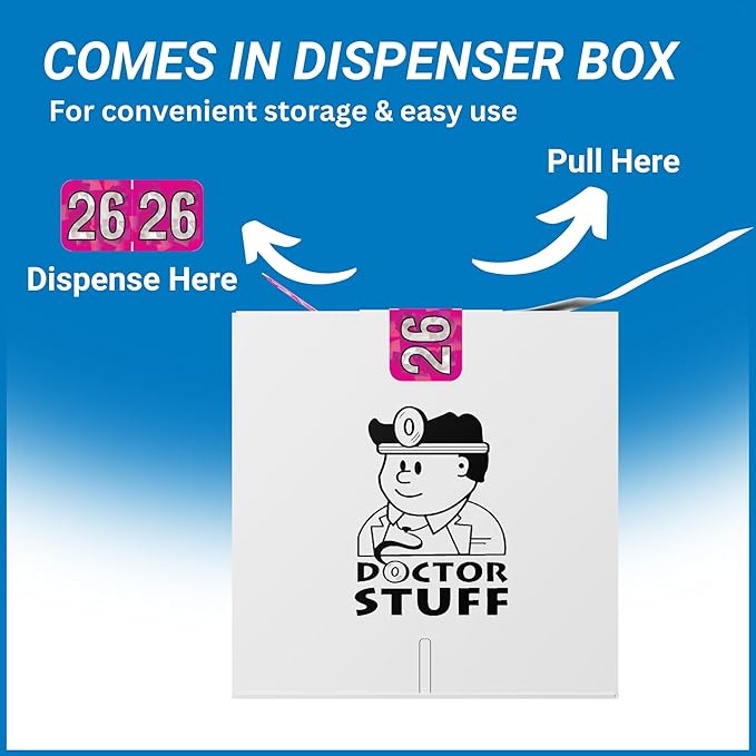 2026 Year Stickers, Doctor Stuff 2026 Chart Stickers, Holographic Fuchsia - Image 4