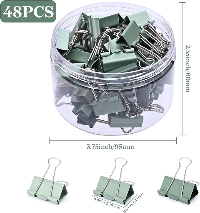 Temiary Aesthetic Binder Clips, Binding Paperwork Clamps - Image 2