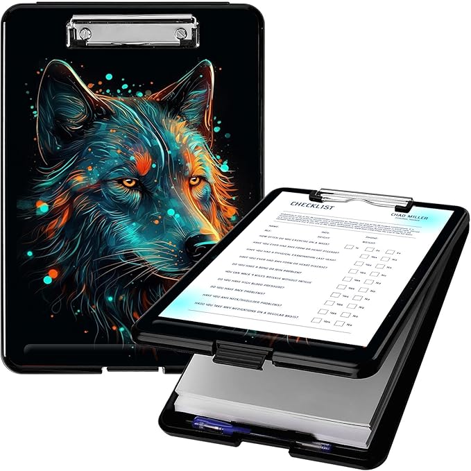 Clipboard with Storage, High Capacity Plastic Storage Clipboard with Pen Holder by Qindaiwen