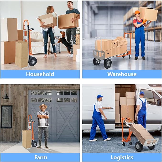 4 in 1 Convertible Hand Truck, Folding Hand Truck Dolly Cart - Image 7