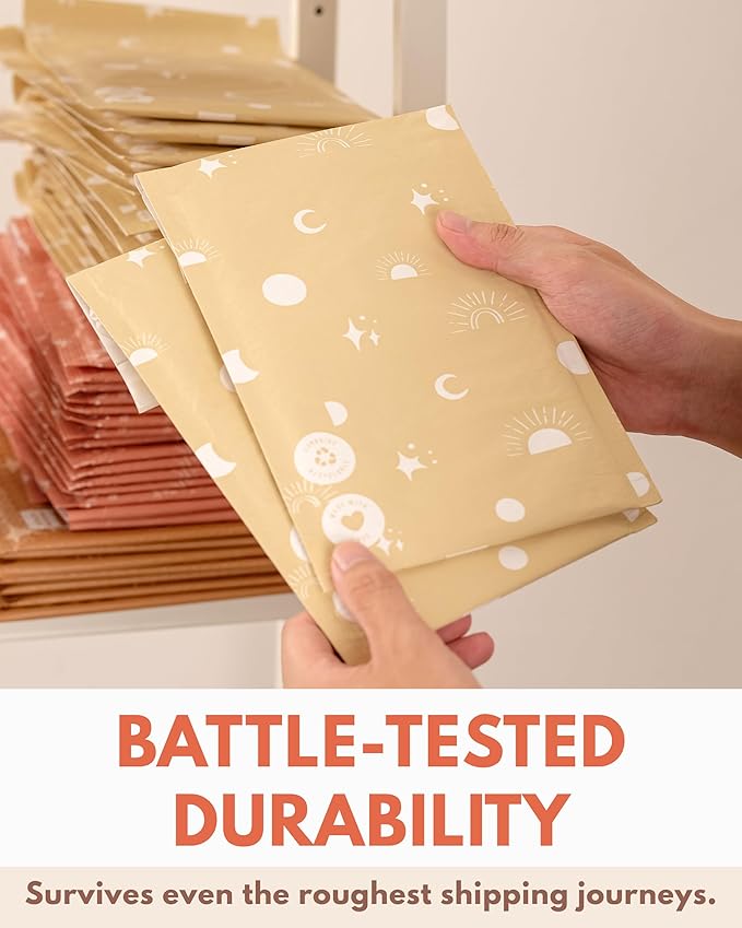 Paper Bubble Mailers 6x9-25 Pack Biodegradable Shipping Bags - Image 2