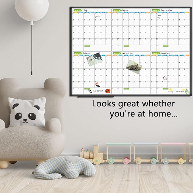 JILoffice Magnetic Dry Erase Calendar Whiteboard, 6 Months White Board Planner - Image 4