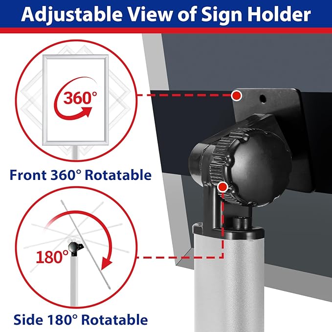 Sign Stand 11x17inch Pedestal Sign Holder Poster Stand 3Packs Adjustable Floor - Image 4