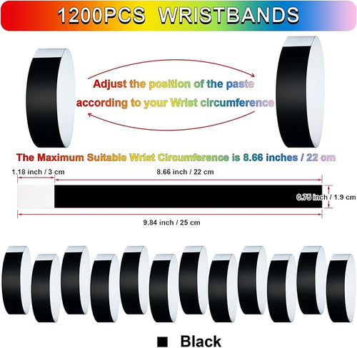 1200 Pcs Plastic Paper Wristbands - Image 2