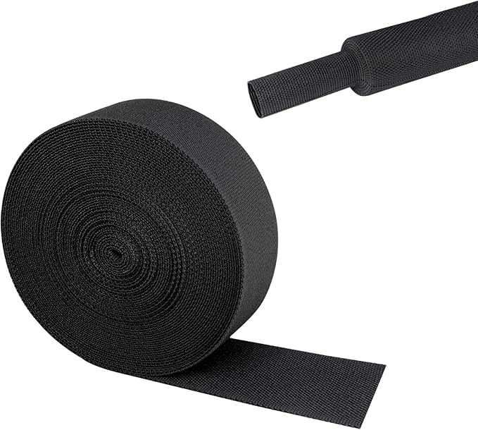 2 in 1 Heat Shrink Braided Sleeving Fabric Tubing-Ideal fit Irregular Shape by Sunnarepoon