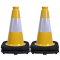 OrangeStar 4-Pack 12" Traffic Cones, Weighted Safety Cones by OrangeStar